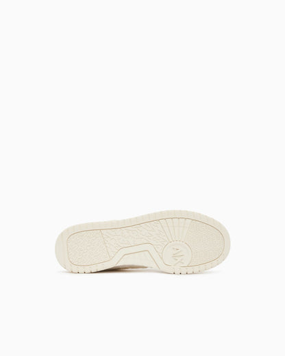 Sneakers in split leather and suede
