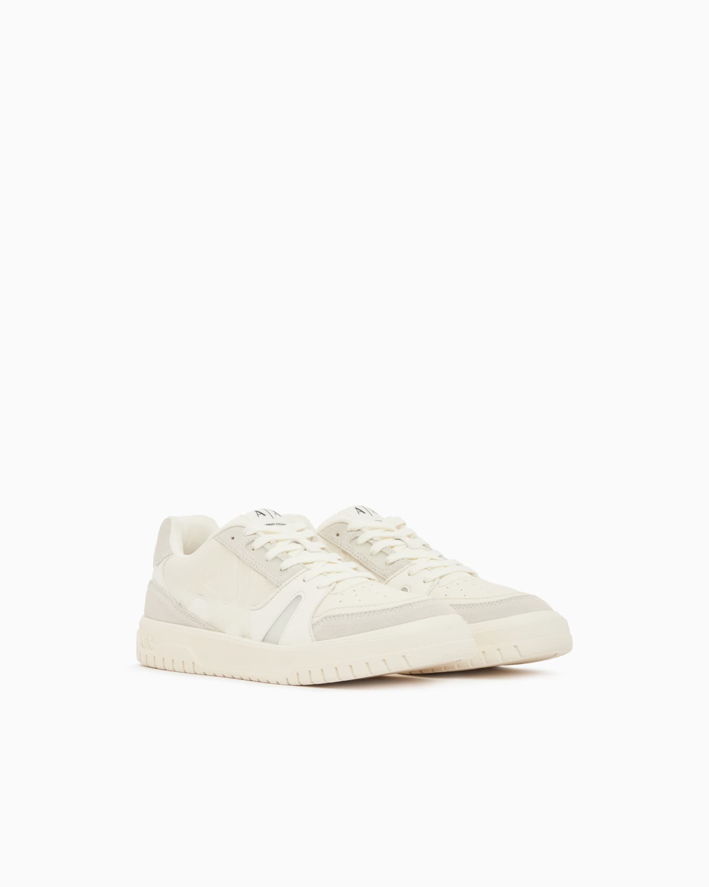 Sneakers in split leather and suede