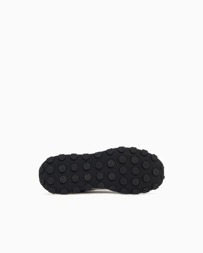 Sneakers in suede and mesh with all-over logo