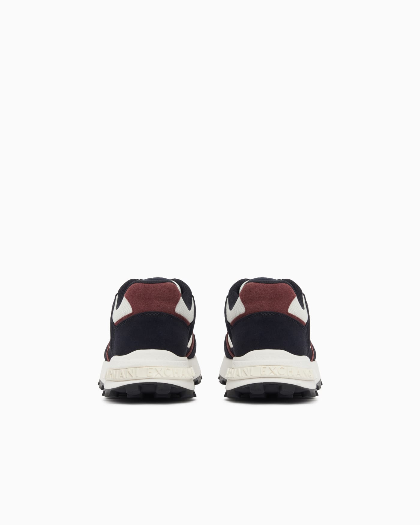 Sneakers in suede and mesh with all-over logo