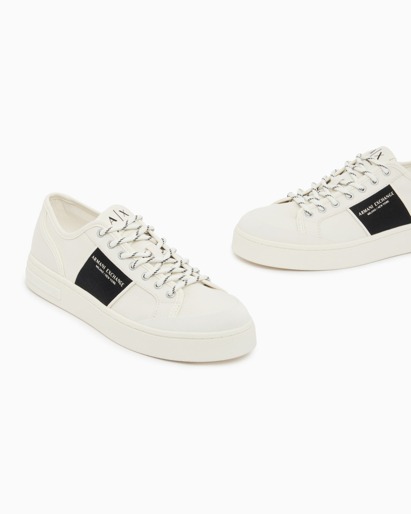 Sneakers in cotton twill with webbing