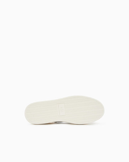 Sneakers in cotton twill with webbing