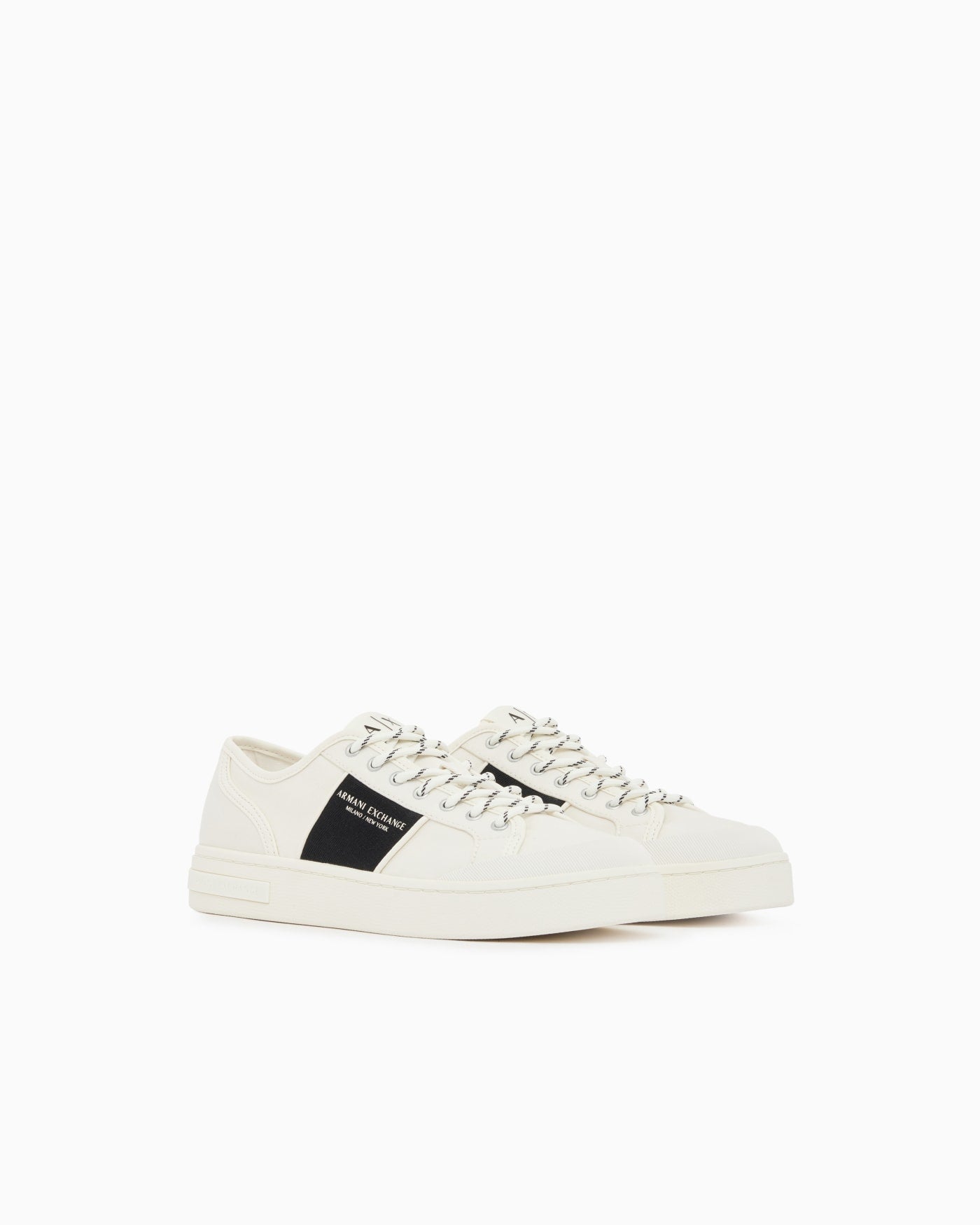 Sneakers in cotton twill with webbing