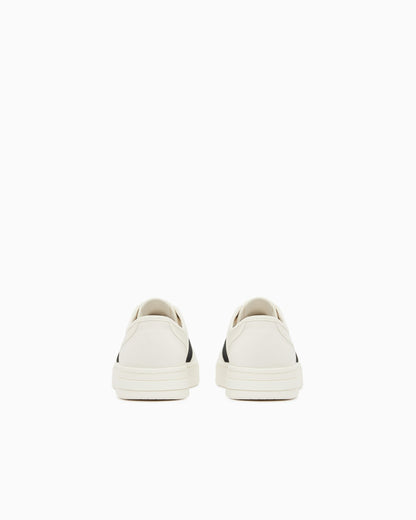 Sneakers in cotton twill with webbing