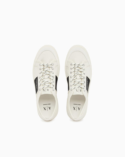 Sneakers in cotton twill with webbing