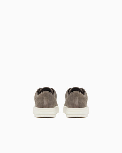 Sneakers in suede and split leather with a rubber sole