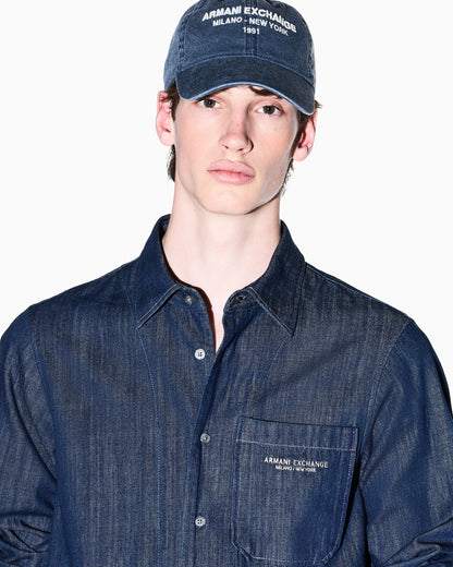 Baseball hat in cotton twill with