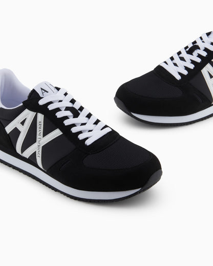 Sneakers in eco-suede, mesh and nylon
