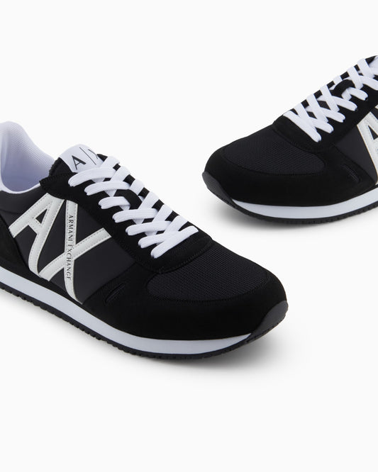 Sneakers in eco-suede, mesh and nylon