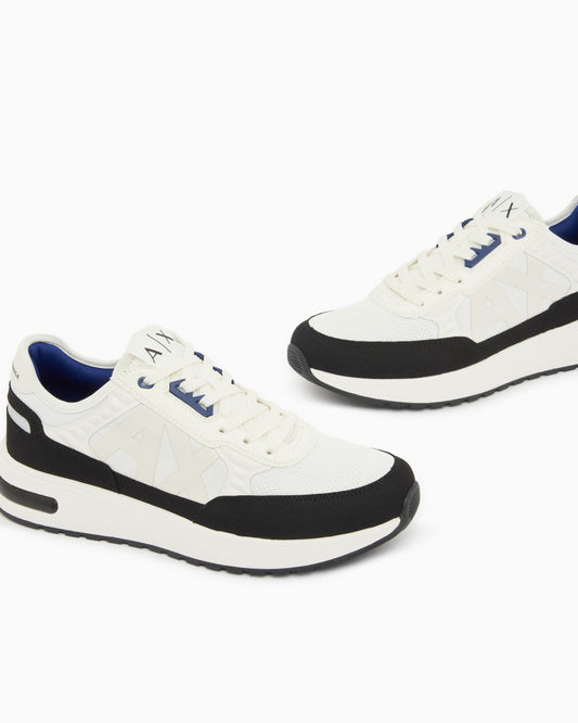 Sneakers in ripstop with micro suede