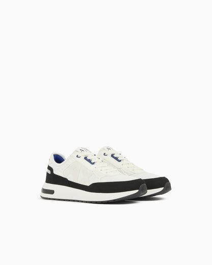 Sneakers in ripstop with micro suede