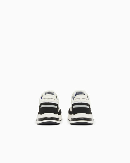 Sneakers in ripstop with micro suede