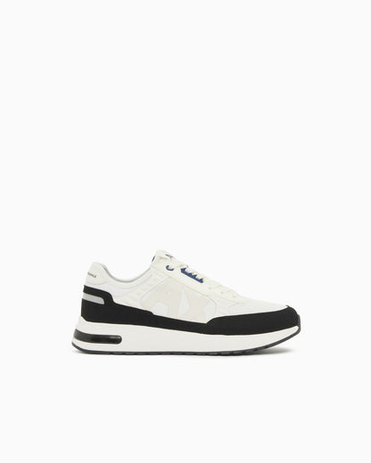 Sneakers in ripstop with micro suede