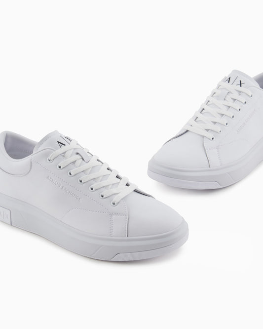 Sneakers in split leather