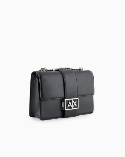 Smooth faux leather crossbody woman