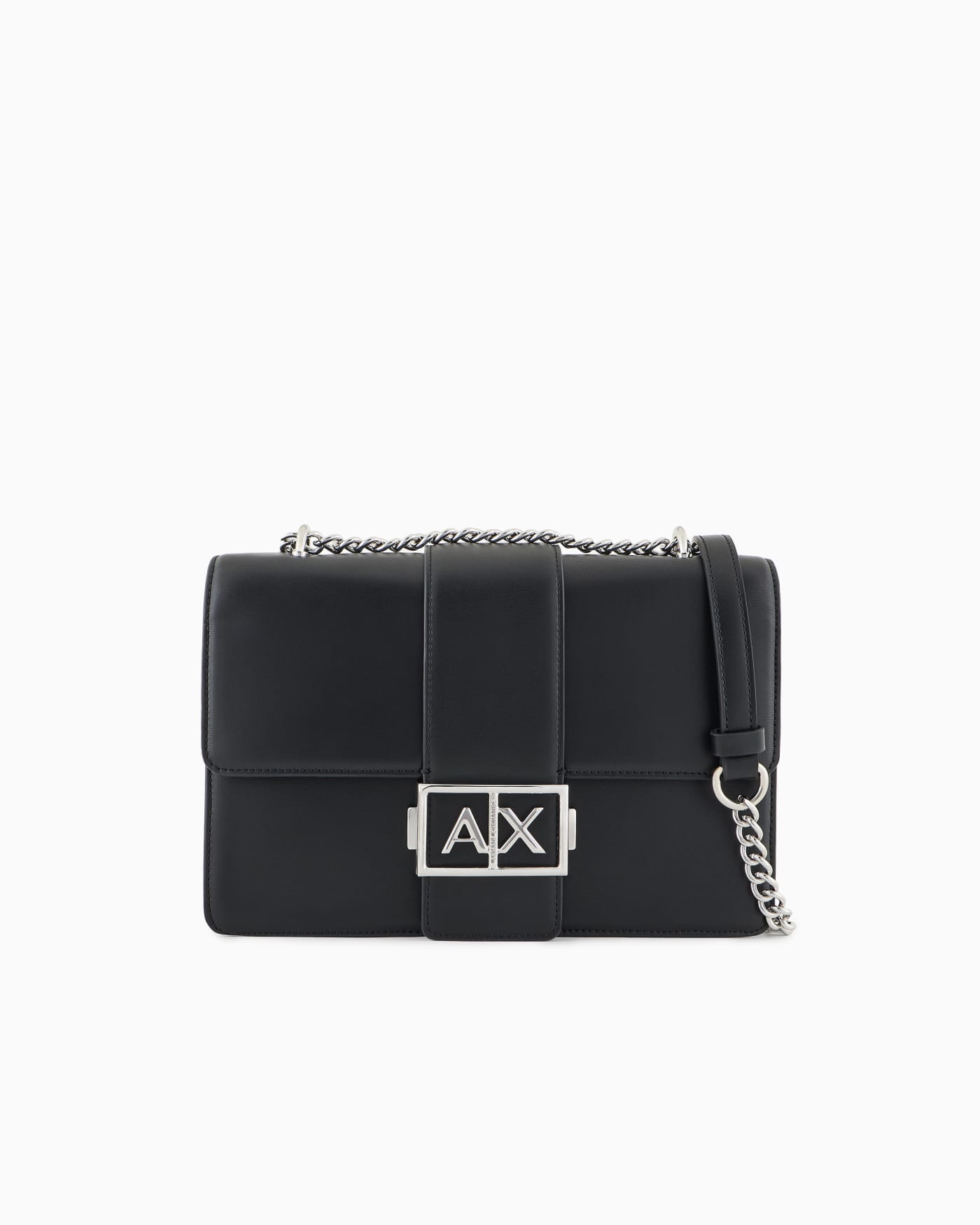 Smooth faux leather crossbody woman