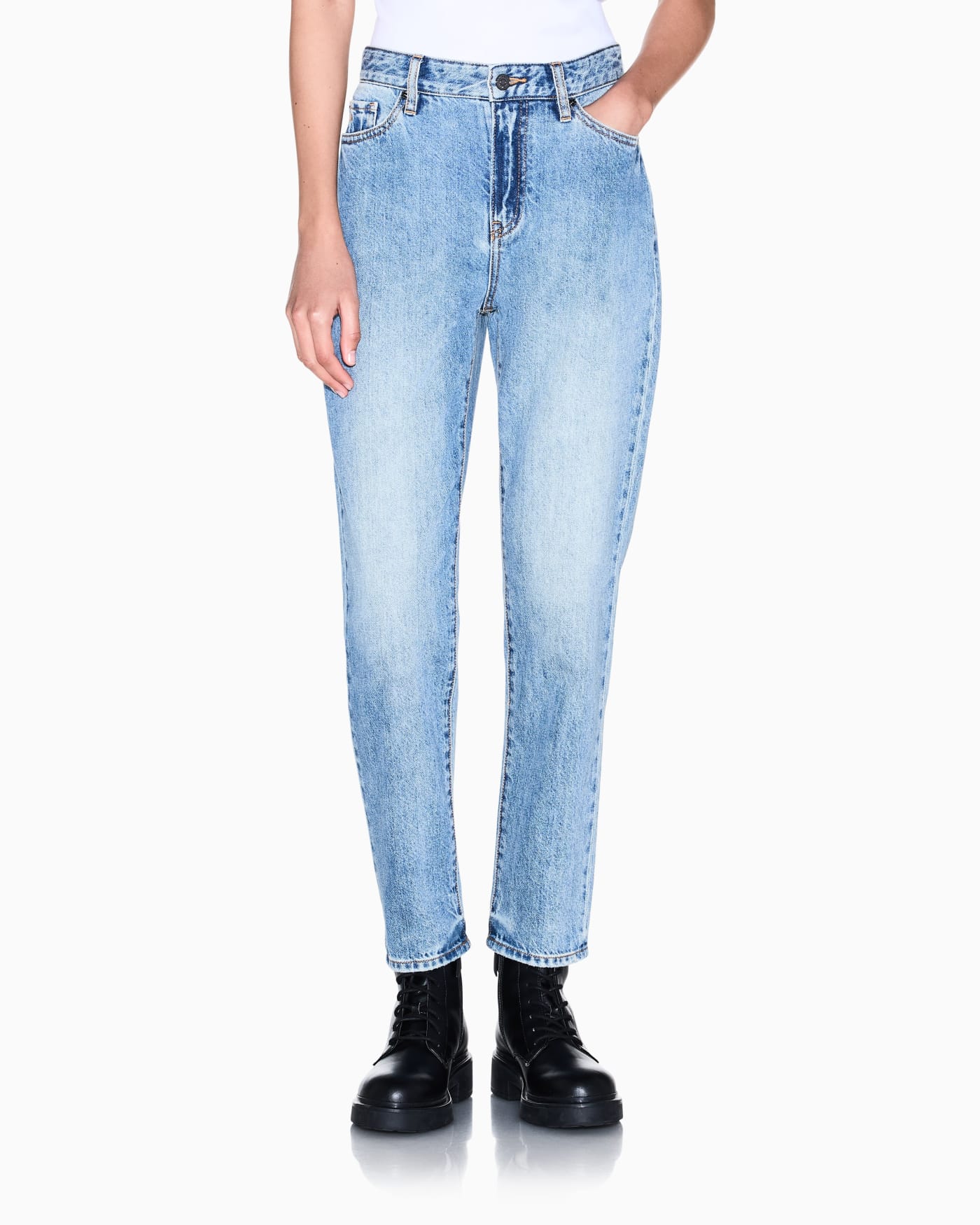 oversized fit 5 pockets denim pant rigid cotton