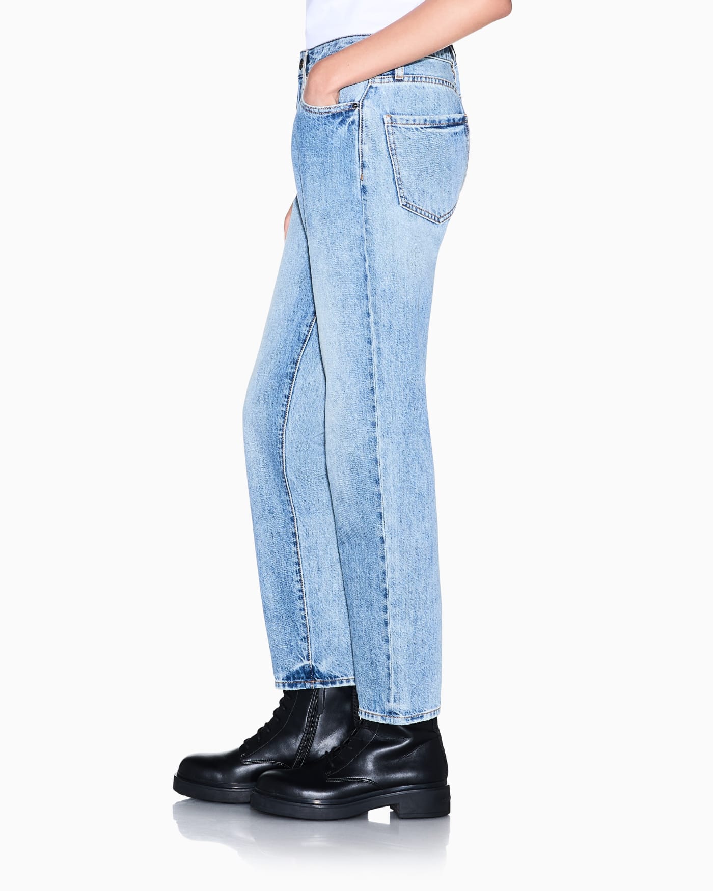 oversized fit 5 pockets denim pant rigid cotton