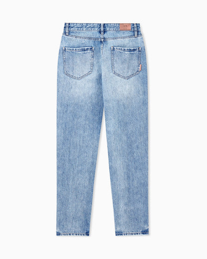 oversized fit 5 pockets denim pant rigid cotton