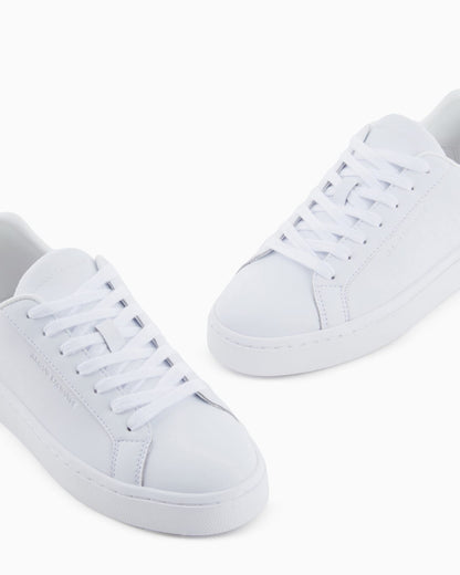 High-top sneaker smooth leather woman