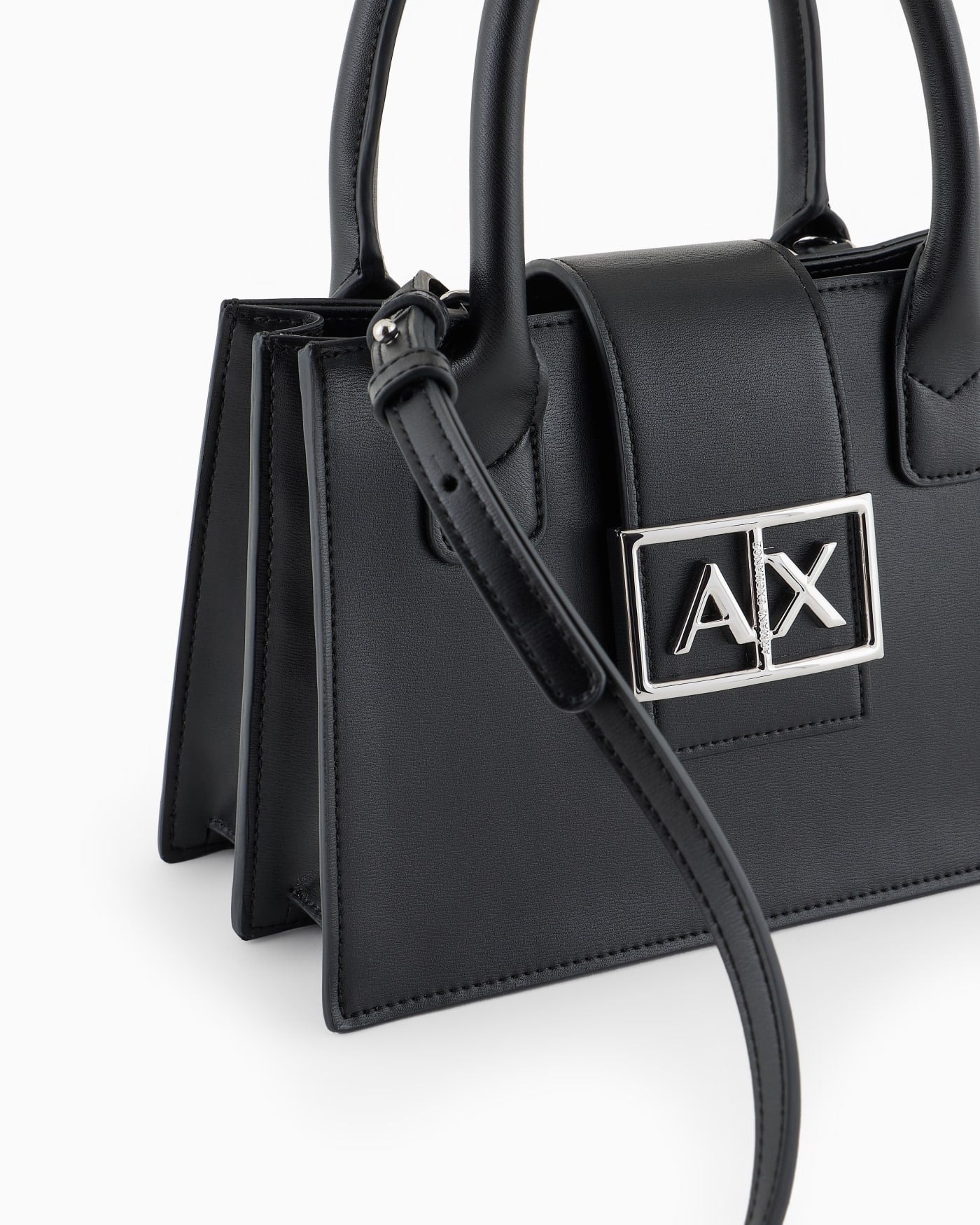 Mesh top structured handbag for woman