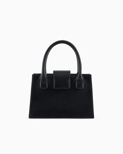 Mesh top structured handbag for woman