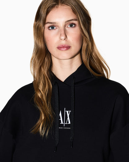 sweatshirt in jersey bonded stretch cotton