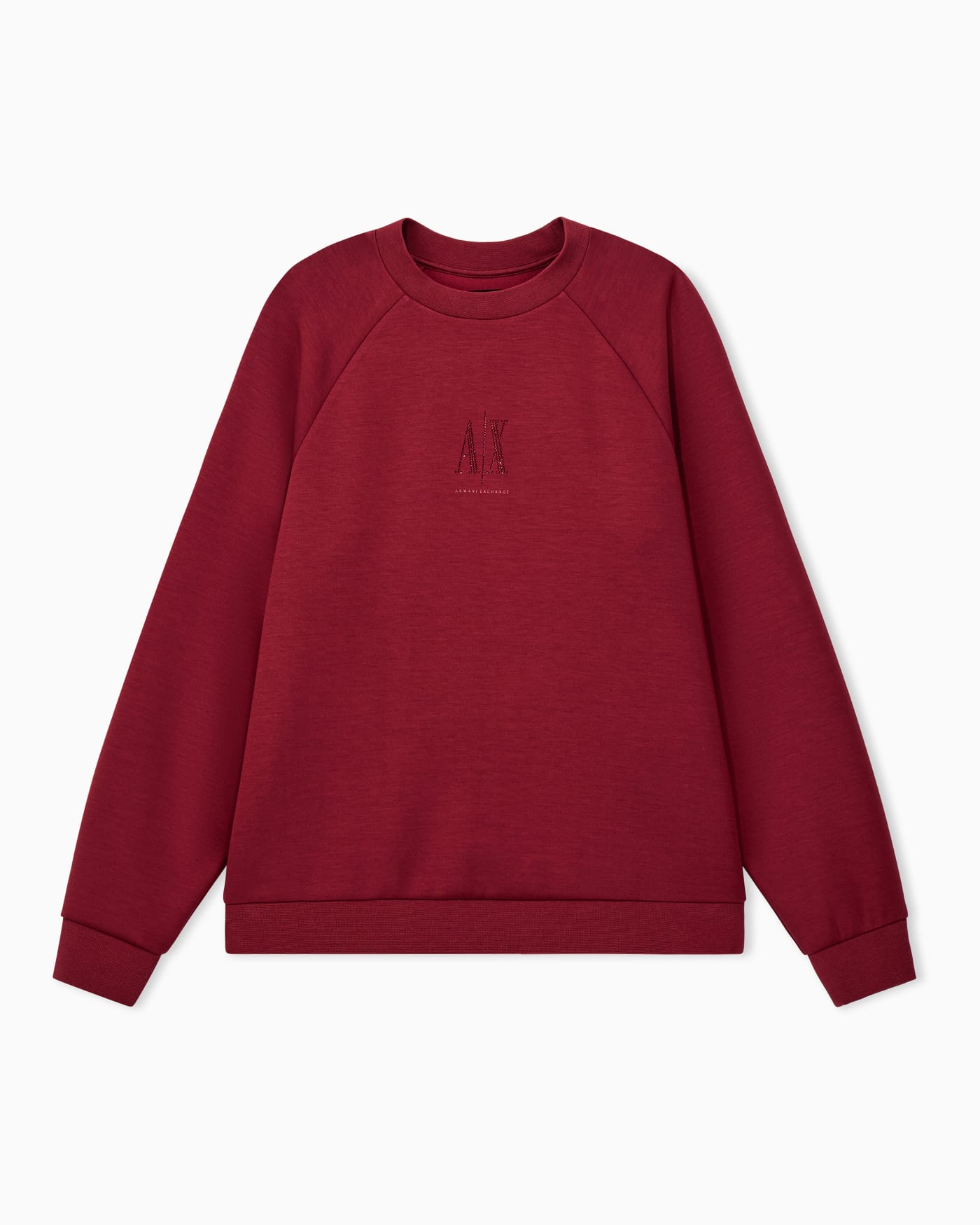 Crew neck sweatshirt in viscose with embossed logo Icon