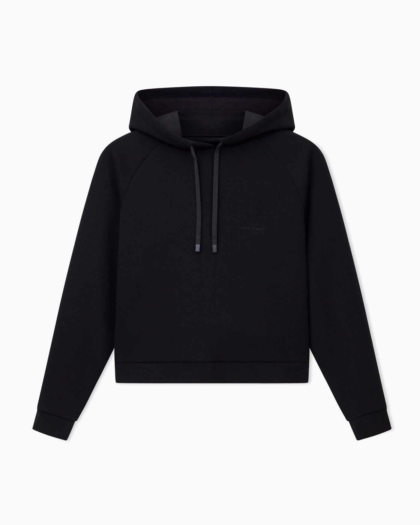 Hooded sweatshirt glitter studs woman