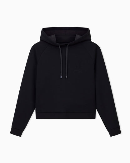 Hooded sweatshirt glitter studs woman
