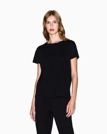 Boyfriend fit t-shirt in cotton jersey with a logo Icon