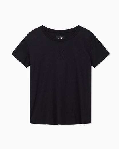 Boyfriend fit t-shirt in cotton jersey with a logo Icon