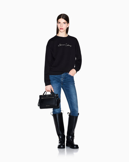 Stretch viscose sweatshirt woman