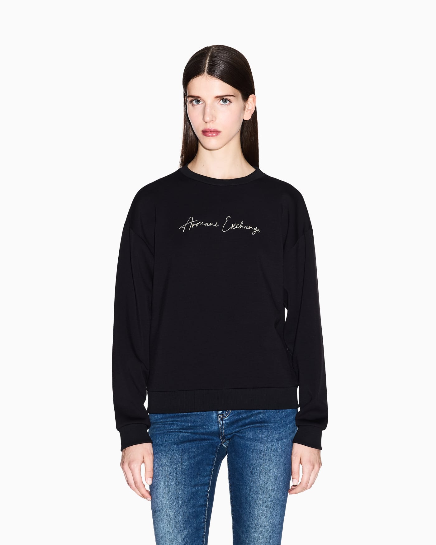 Stretch viscose sweatshirt woman