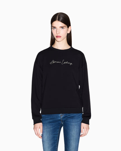 Stretch viscose sweatshirt woman