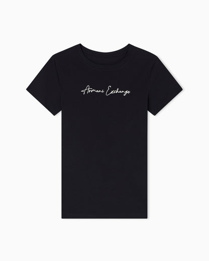 Jersey t-shirt with a crew neck Essential Logo Signature