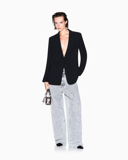 Fluid one-button jacket woman