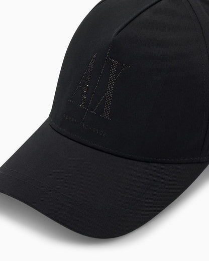 Cotton twill baseball cap with an embroidered logo Icon
