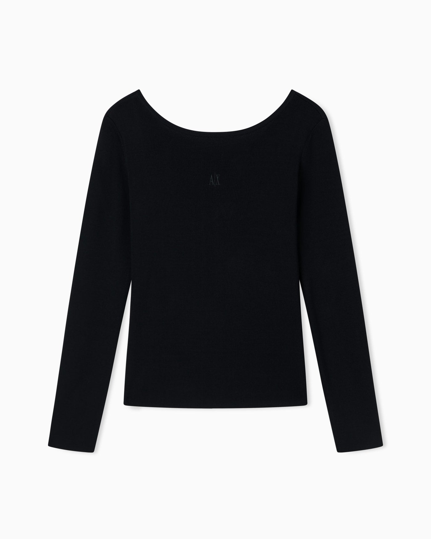Long-sleeved boat neck sweater
