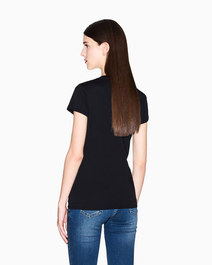 Slim fit t-shirt glitter logo for woman