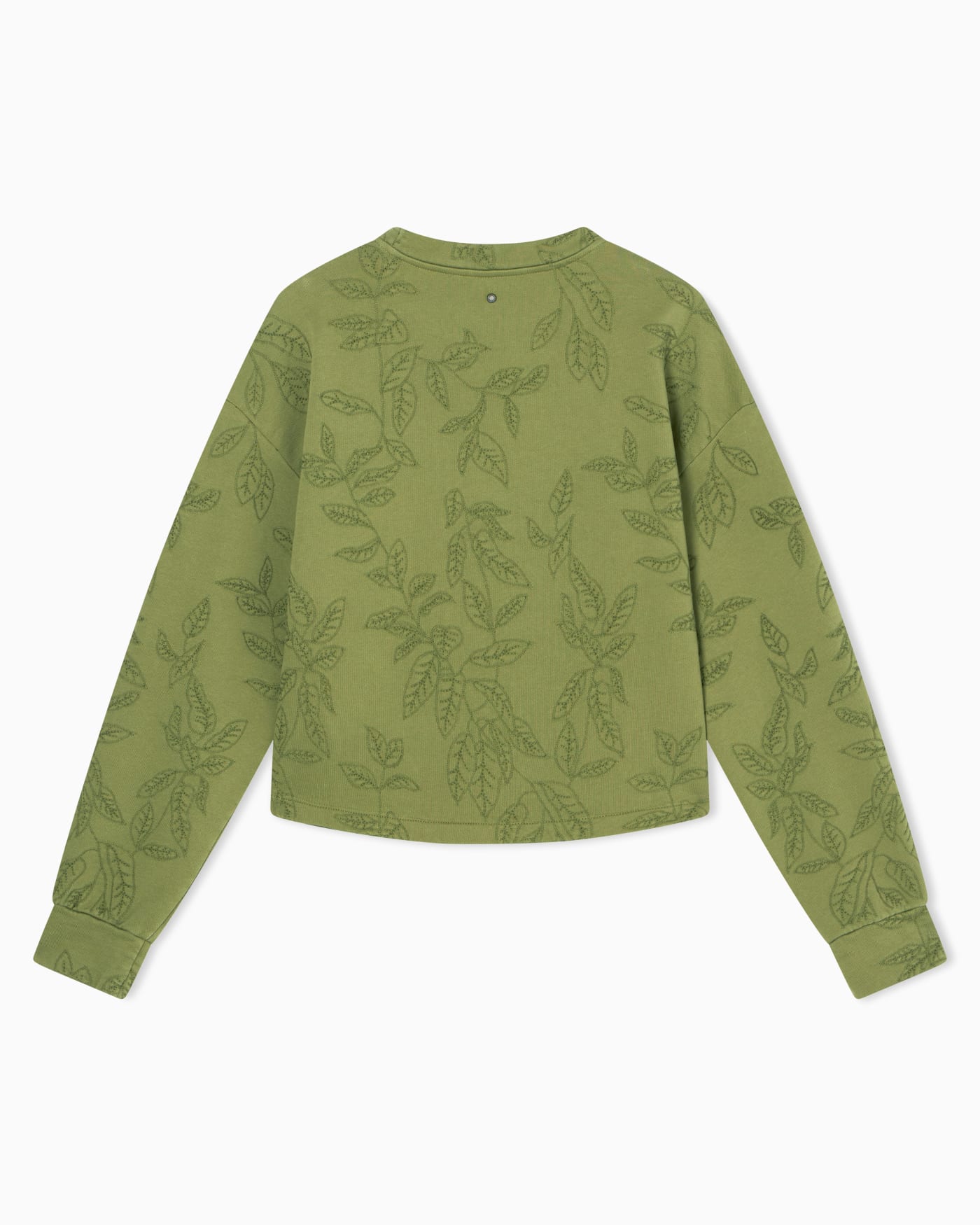 Garment-Dyed Crewneck Sweatshirt in Diagonal French Terry Cotton