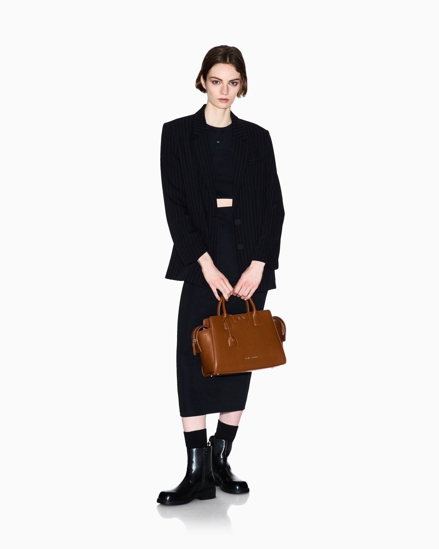 Cropped T-shirt with logo