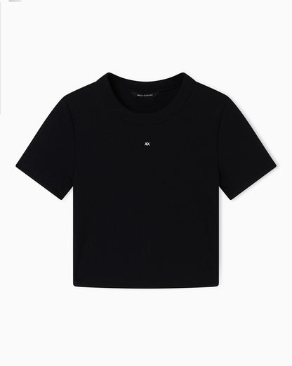 Cropped T-shirt with logo