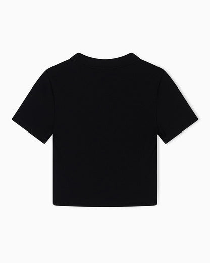 Cropped T-shirt with logo