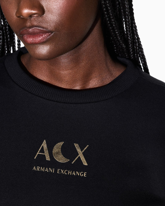 Solid color French Terry cotton crew neck sweatshirt