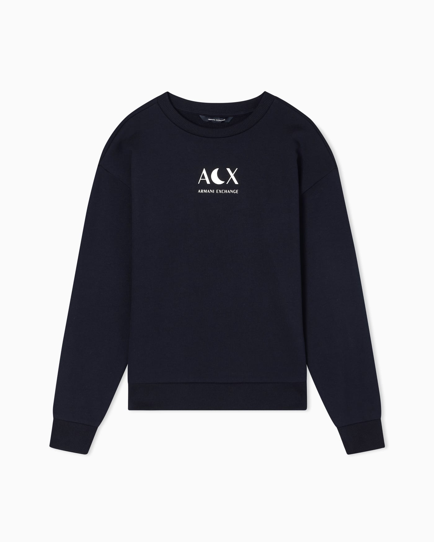 Solid color French Terry cotton crew neck sweatshirt