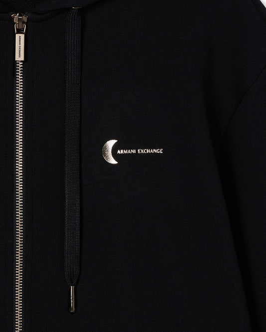 Zip-Up Sweatshirt in French Terry Cotton