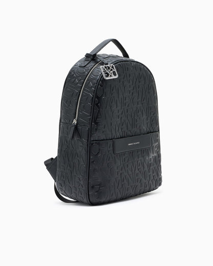 Backpack with allover logo