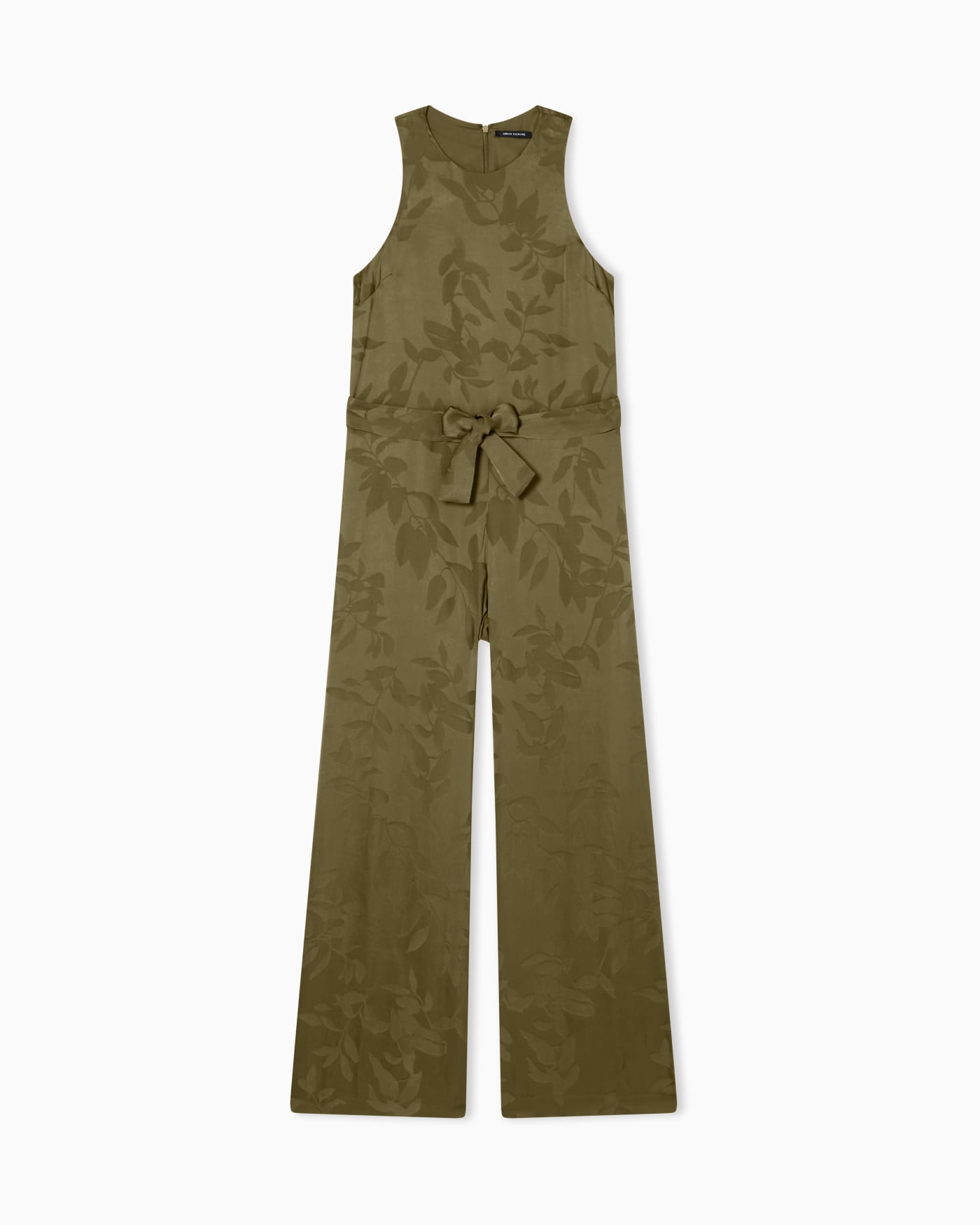 Elegant Jacquard Viscose Jumpsuit with Belt