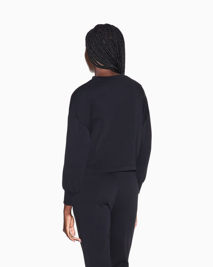 Crewneck sweatshirt in scuba fabric